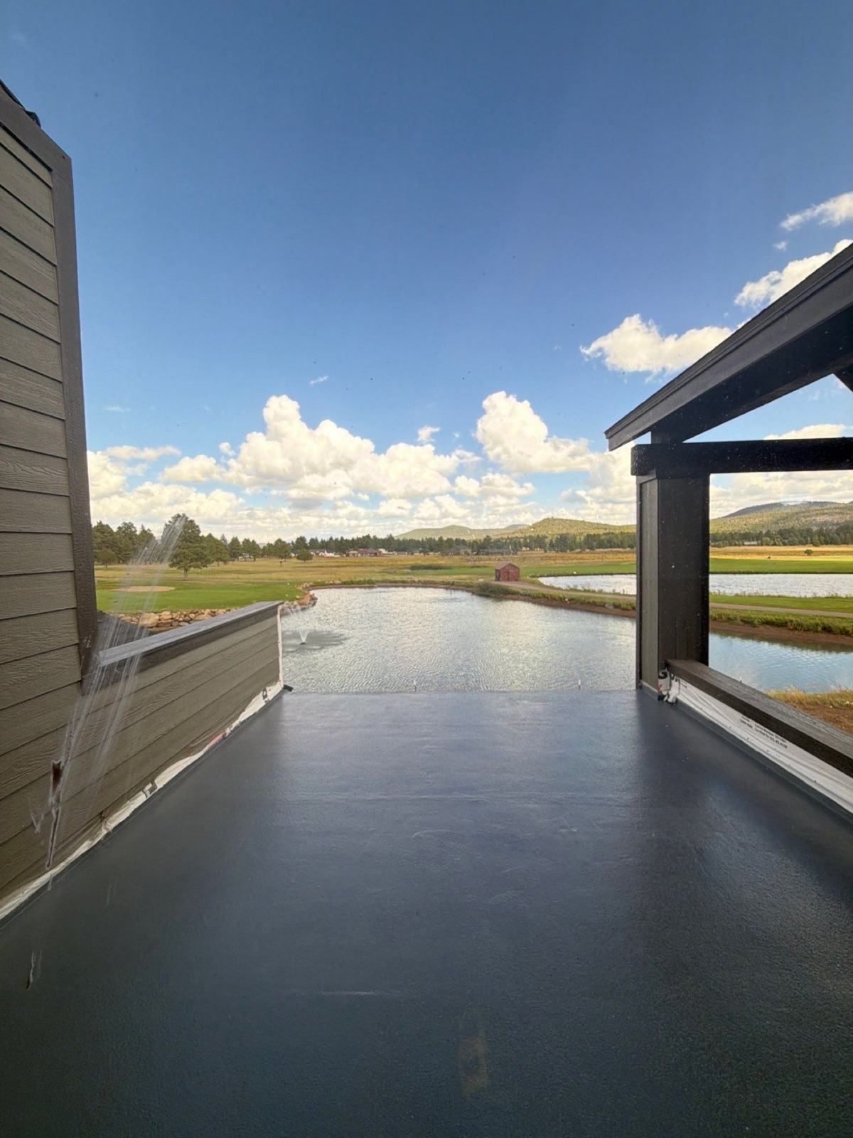 The deck looking over the pond at Elephant Rocks